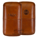 Oliva LE 3-Cigar Leather Case (Tan)